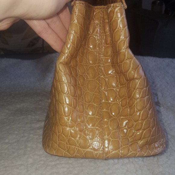 VERY RARE! Bulgari Isabella Rosselini Crocodile leather purse, beige - Picture 3 of 11